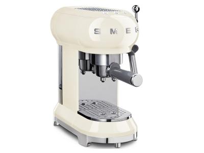 SMEG 50's Style Espresso Manual Coffee Machine In Cream - ECF01CRUS