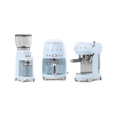 SMEG 50's Style Espresso Manual Coffee Machine In Pastel Blue - ECF01PBUS