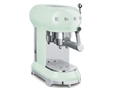 SMEG 50's Style Espresso Manual Coffee Machine In Pastel Green - ECF01PGUS