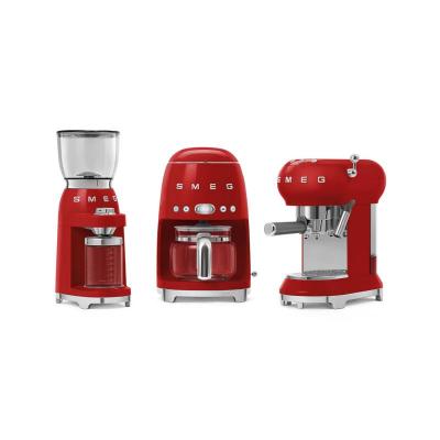 SMEG 50's Style Espresso Manual Coffee Machine In Red - ECF01RDUS