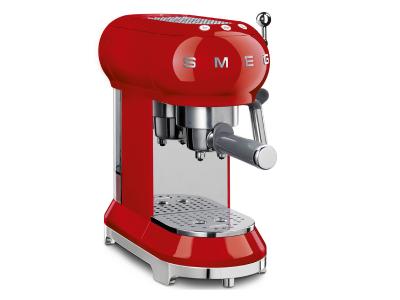 SMEG 50's Style Espresso Manual Coffee Machine In Red - ECF01RDUS
