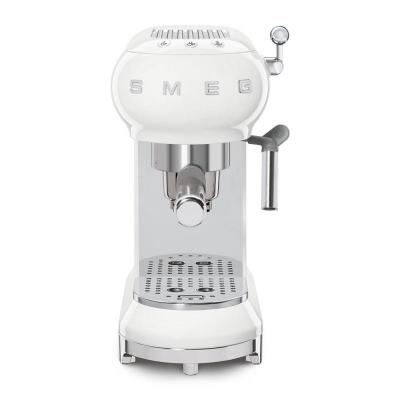 SMEG 50's Style Espresso Manual Coffee Machine In White - ECF01WHUS