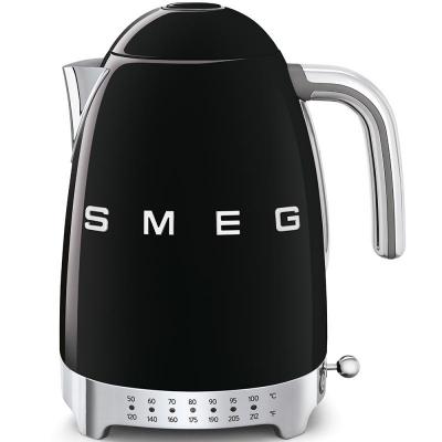 SMEG 50's Style Kettle With Plastic Button In Black - KLF04BLUS