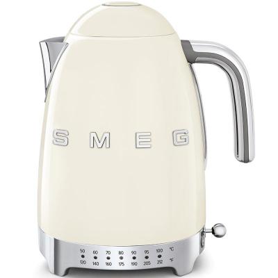 SMEG 50's Style Kettle With Plastic Button In Cream - KLF04CRUS