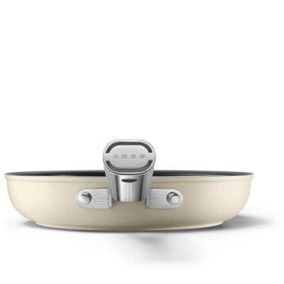 SMEG 50's Style Frypan With Cold-forged Aluminium Body In Cream - CKFF2401CRM