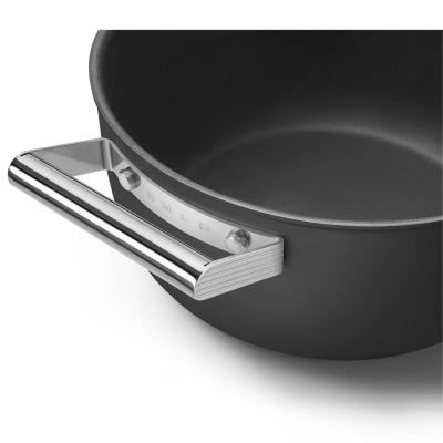 SMEG 50's Style Cookware Casserole With 24 Inch Diameter In Black - CKFC2411BLM