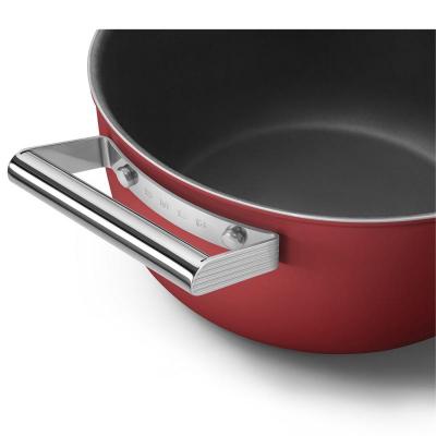 SMEG 50's Style Cookware Casserole With 24 Inch Diameter In Red - CKFC2411RDM