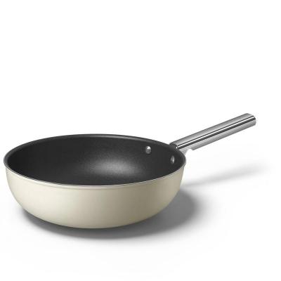 SMEG 50's Style Cookware Wok With 30 Inch Diameter In Cream - CKFW3001CRM