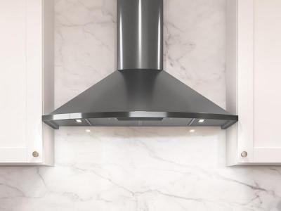36" Zephyr Core Collection Savona Wall Mount Range Hood in Black Stainless Steel - ZSA-M90FBS