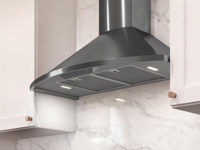 36" Zephyr Core Collection Savona Wall Mount Range Hood in Black Stainless Steel - ZSA-M90FBS
