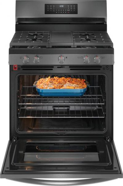 30" Frigidaire Gallery Rear Control Gas Range with Total Convection - GCRG3060BD