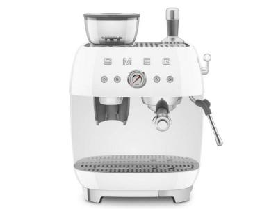 SMEG Retro Style Espresso Manual Coffee Machine in White - EGF03WHUS