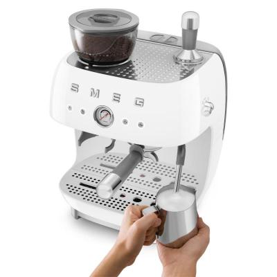 SMEG Retro Style Espresso Manual Coffee Machine in White - EGF03WHUS
