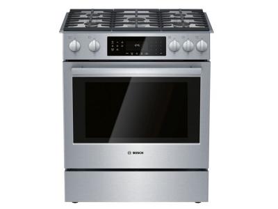 30" Bosch 800 Series Gas Slide-in Range in Stainless steel - HGI8056UC