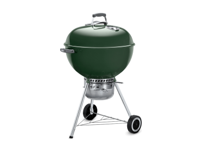 23" Weber Charcoal Grill with Built-In Thermometer in Green - Original Kettle Premium (Gr)