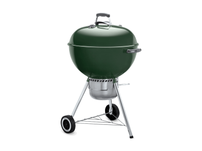 23" Weber Charcoal Grill with Built-In Thermometer in Green - Original Kettle Premium (Gr)