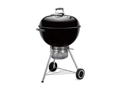 23" Weber Charcoal Grill with Built-In Thermometer in Black - Original Kettle Premium (B)