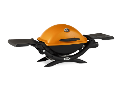 41" Weber Q Series 1 Burner Liquid Propane Gas Grill In Orange - Q1200 (O)