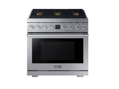 36" Dacor Freestanding Dual Fuel Smart Steam Range  - DOP36T86DLS/DA