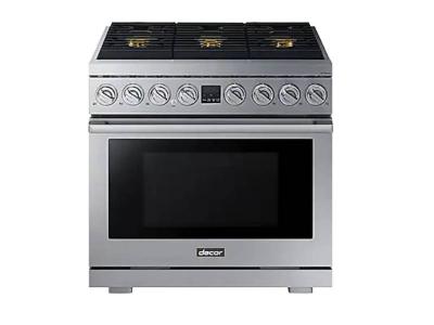 36" Dacor Transitional Gas Range in Silver Stainless Steel  - DOP36T86GLS/DA