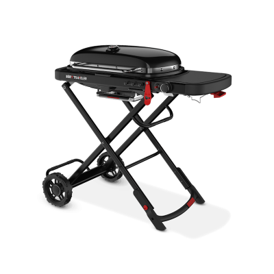 44" Weber Traveler Liquid Propane Portable Gas Grill Stealth Edition in Black - 9013001