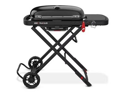 44" Weber Traveler Liquid Propane Portable Gas Grill Stealth Edition in Black - 9013001