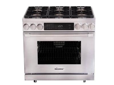 36" Dacor Freestanding Dual-Fuel Range with Illumina Burner - HDPR36S-C/NG