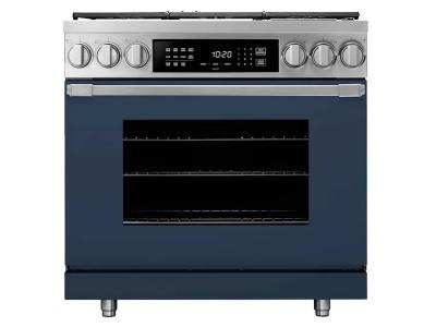 36" Dacor Professional Style Natural Gas Pro-Range With 6 Burners In Dark Denim - HDPR36C-CD/NG