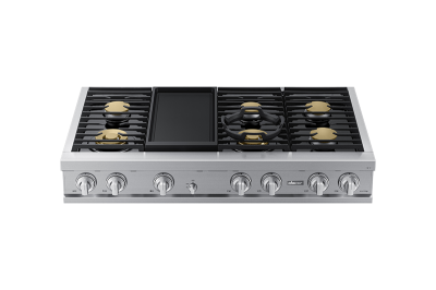48" Dacor Transitional Natural Gas Rangetop With Griddle in Silver Stainless - DTT48T963GS/DA