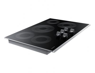 30" Samsung 5-Element Smart Electric Cooktop with Knob Controls - NZ30K6330RS/AA