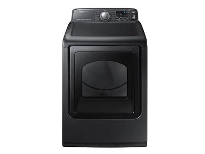 27" Samsung 7.4 Cu.Ft. Electric Dryer With Steam Sanitize In Black Stainless Steel - DVE50T7455V