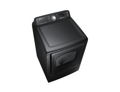 27" Samsung 7.4 Cu.Ft. Electric Dryer With Steam Sanitize In Black Stainless Steel - DVE50T7455V