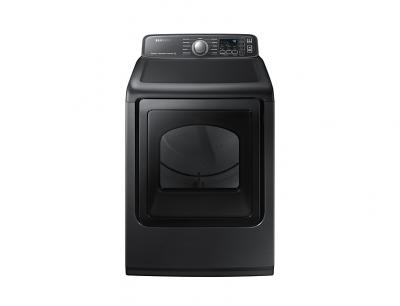 27" Samsung 7.4 Cu.Ft. Electric Dryer With Steam Sanitize In Black Stainless Steel - DVE50T7455V