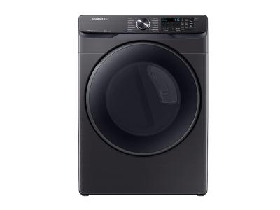 27" Samsung 7.5 Cu. Ft. Smart Electric Dryer With Steam Sanitize In Black Stainless Steel - DVE50R8500V