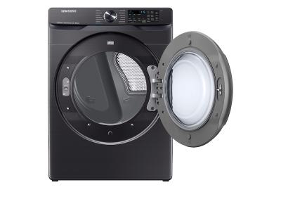 27" Samsung 7.5 Cu. Ft. Smart Electric Dryer With Steam Sanitize In Black Stainless Steel - DVE50R8500V