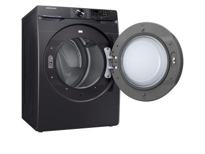 27" Samsung 7.5 Cu. Ft. Smart Electric Dryer With Steam Sanitize In Black Stainless Steel - DVE50R8500V
