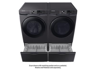 27" Samsung 7.5 Cu. Ft. Smart Electric Dryer With Steam Sanitize In Black Stainless Steel - DVE50R8500V