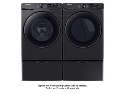 27" Samsung 7.5 Cu. Ft. Smart Electric Dryer With Steam Sanitize In Black Stainless Steel - DVE50R8500V