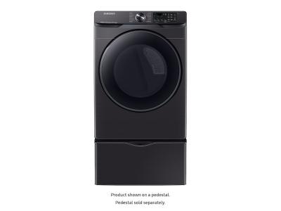 27" Samsung 7.5 Cu. Ft. Smart Electric Dryer With Steam Sanitize In Black Stainless Steel - DVE50R8500V