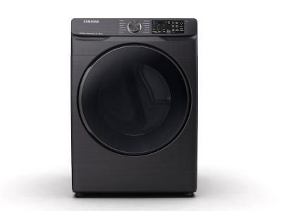 27" Samsung 7.5 Cu. Ft. Smart Electric Dryer With Steam Sanitize In Black Stainless Steel - DVE50R8500V