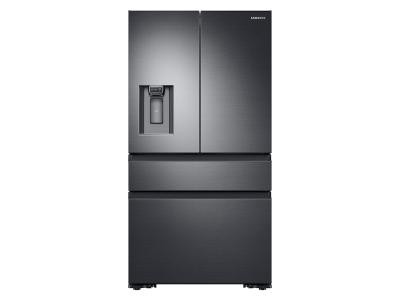 36" Samsung 23 cu. ft. Counter Depth 4-Door French Door Refrigerator in Black Stainless Steel - RF23M8070SG