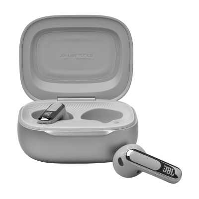 JBL Live Flex 3 True Wireless Noise-Cancelling Earbuds in Silver - JBLLIVEFLEX3SILAM