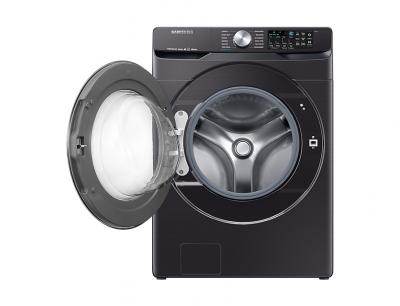 27" Samsung 5.2 cu. ft. Smart Front Load Washer With Super Speed In Black Stainless Steel - WF45R6300AV