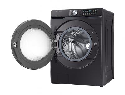 27" Samsung 5.2 cu. ft. Smart Front Load Washer With Super Speed In Black Stainless Steel - WF45R6300AV