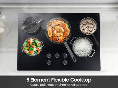 30" Samsung Electric Energy Star Certified Cooktop with Illuminated Knobs - NZ30FG6332RKAA