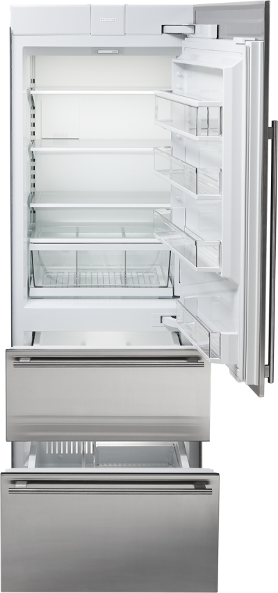 30" SUBZERO  Integrated Over-and-Under Refrigerator/Freezer - Panel Ready - IT-30CI-RH