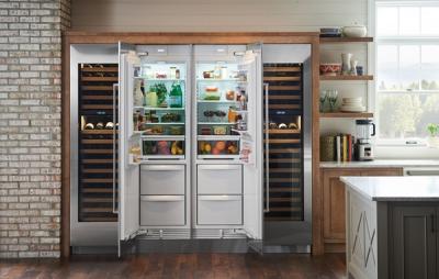 24" SUBZERO  Designer Column Refrigerator/Freezer Panel Ready - IC-24C-LH