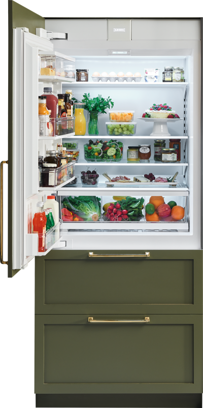  36" SUBZERO Integrated Over-and-Under Refrigerator/Freezer with Internal Dispenser and Ice Maker - Panel Ready -IT-36CIID-RH