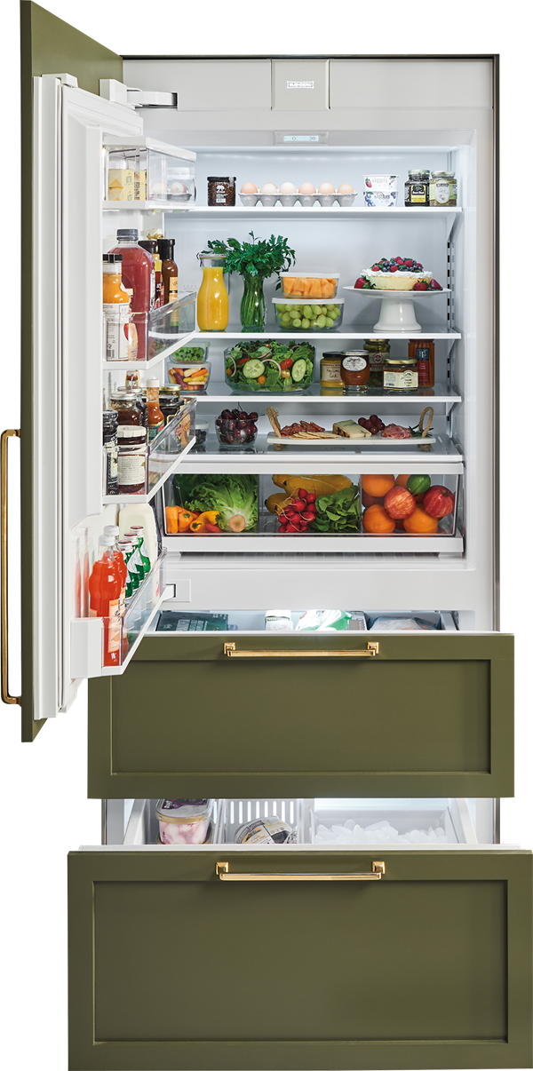 36 inch Bottom Mount Built-in Refrigerator Panel Ready with ice maker &  internal water dispenser