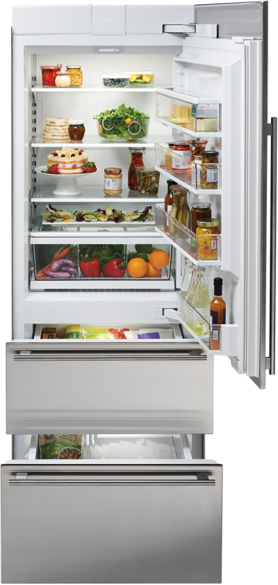 30" SUBZERO  Integrated Over-and-Under Refrigerator/Freezer - Panel Ready - IT-30CI-LH